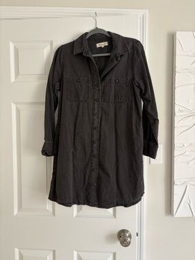 Madewell Black Button Down Dress